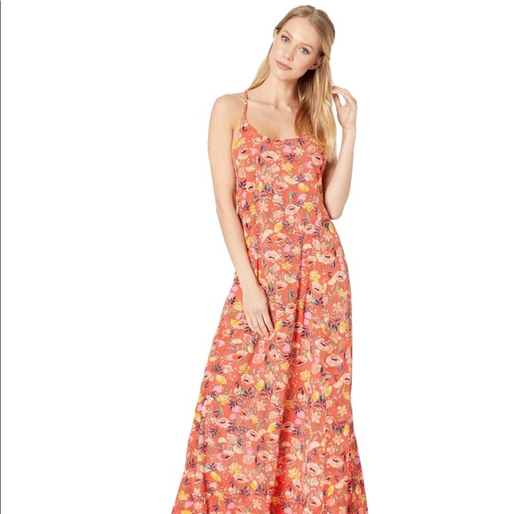 Rip Curl Dresses & Skirts - [Rip Curl] Red Floral Meadowbrook Maxi Dress